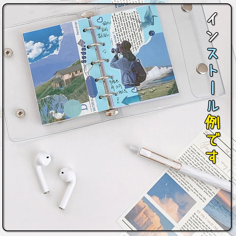 メモ帳　シール大量ぼっくす♡ ☆Labubu☆ シール 手帳 メモ帳 紙ストラップ付き 単品 ブルー